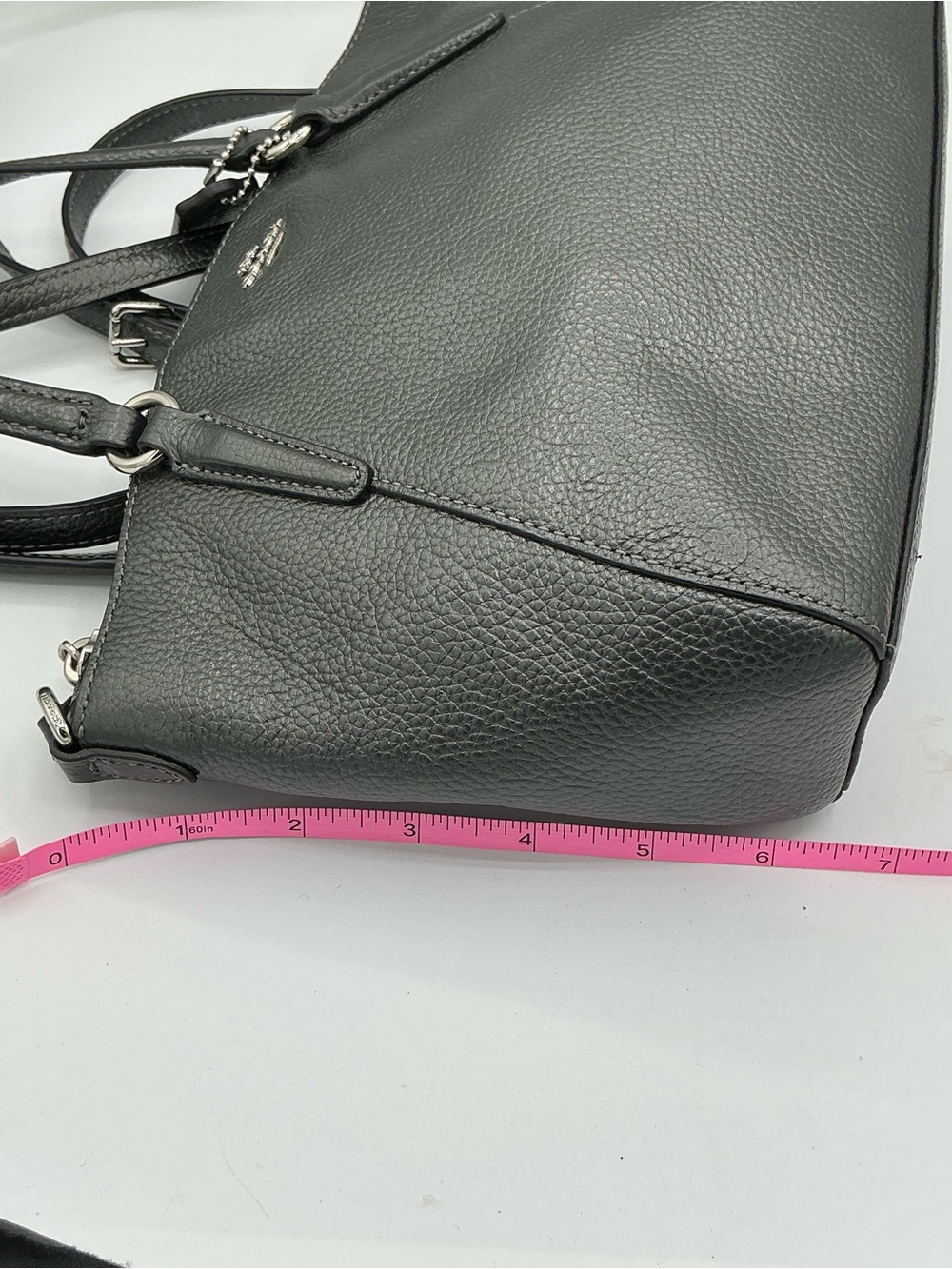 Coach Mini Kelsey Satchel in Metallic Pebble Leather (Style No. F22316) - Picture 6 of 8